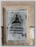 a Picture about The Little Prince in one street of Segovia